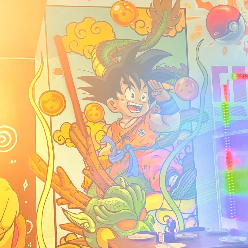 Mural temático colorido do salão